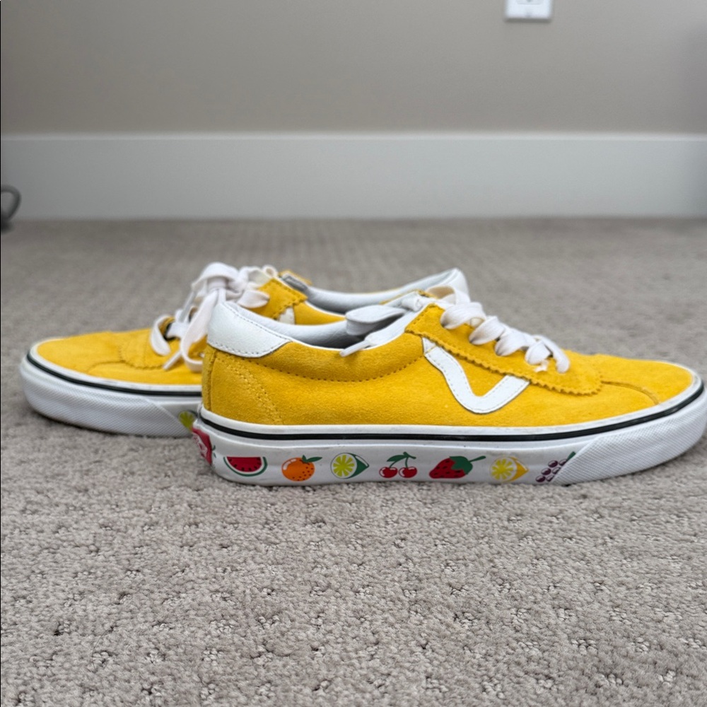 Vans Sport Fruit Sidewall Print Yellow Shoes